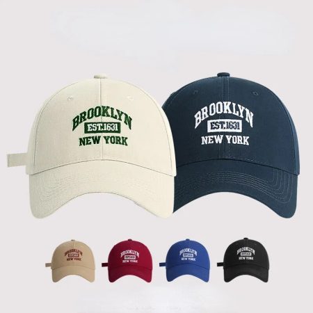 Letter Embroidered Baseball Cap Women Hard Top Big Brim Cap Outdoor Sunscreen Unisex Snapback Hat Sports Casual Men Hip Hop Hat