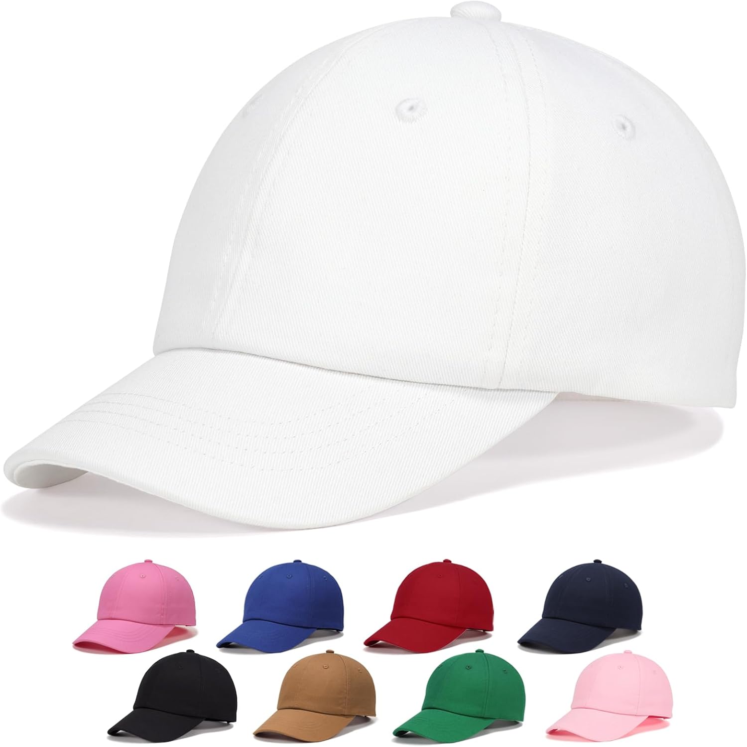 WILLPORT Kids Baseball Cap for Age 2-9,Adjustable Cotton Toddler Baseball Hat for Boys & Girls
