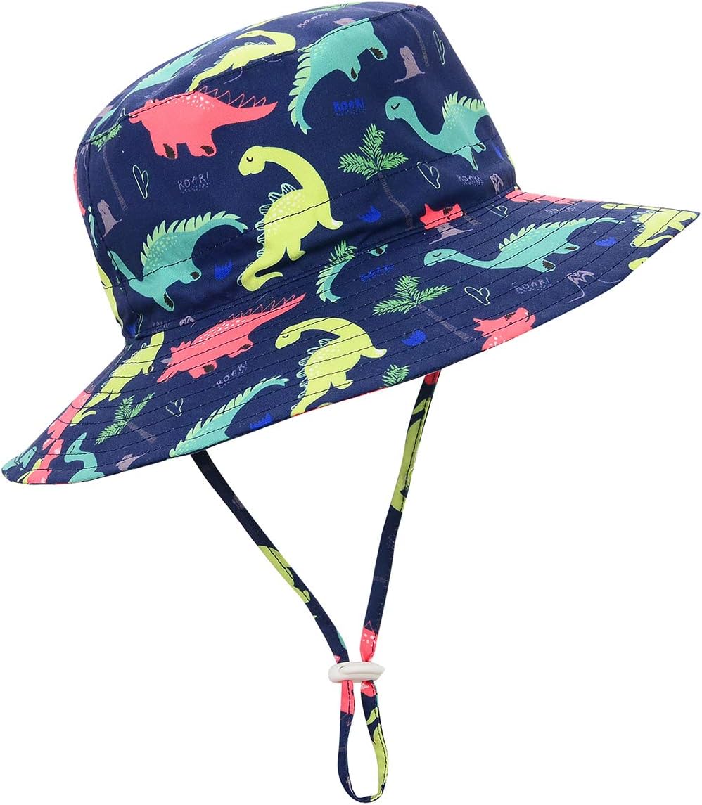 Baby Sun Hat UPF 50+ Sun Protective Toddler Bucket Hat Summer Kids Beach Hats Wide Brim Outdoor Play Hat for Boys Girls