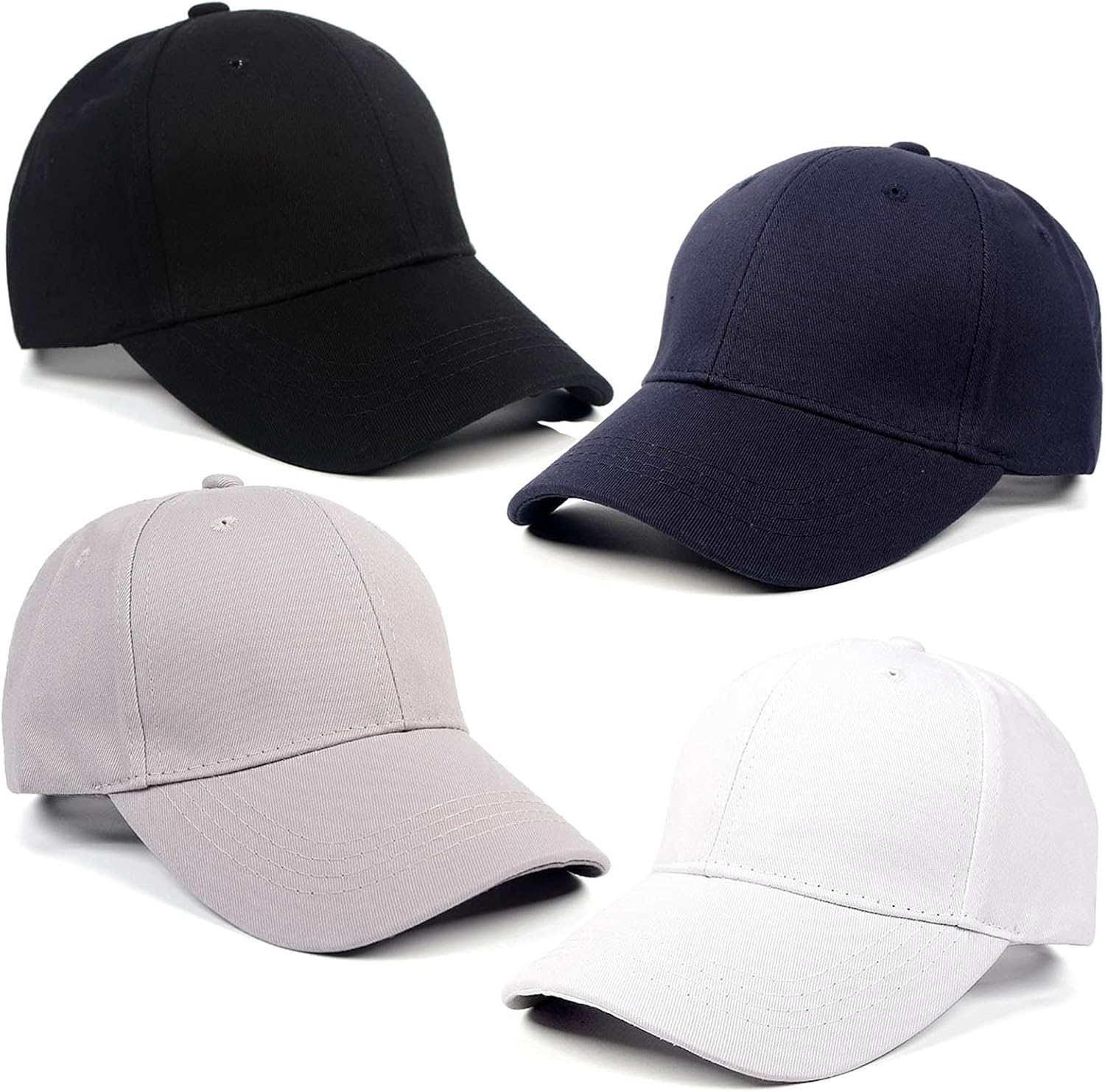 4 Pieces Toddler Baseball Hat Kid Baseball Cap Washed Cotton Adjustable Caps Hats for Boys Girls