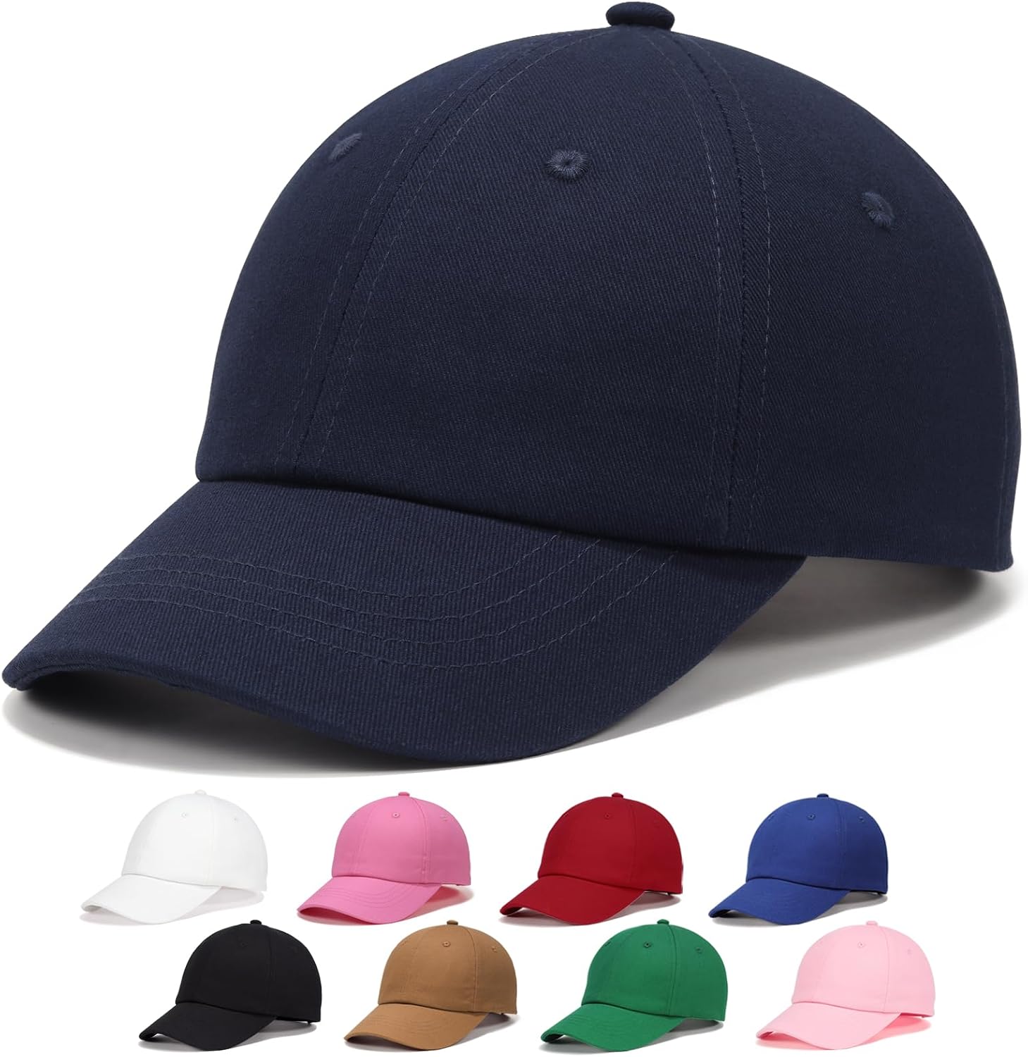 WILLPORT Kids Baseball Cap for Age 2-9,Adjustable Cotton Toddler Baseball Hat for Boys & Girls